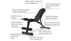 Marcy UB3000 Foldable and Adjustable Utility Weight Bench
