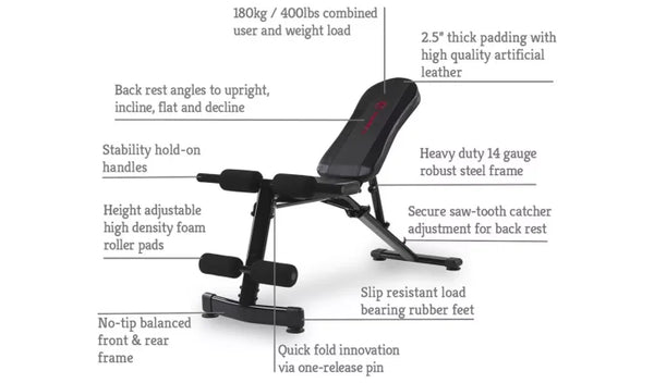 Marcy UB3000 Foldable and Adjustable Utility Weight Bench