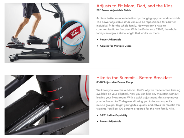 Proform Endurance 720E Elliptical Trainer