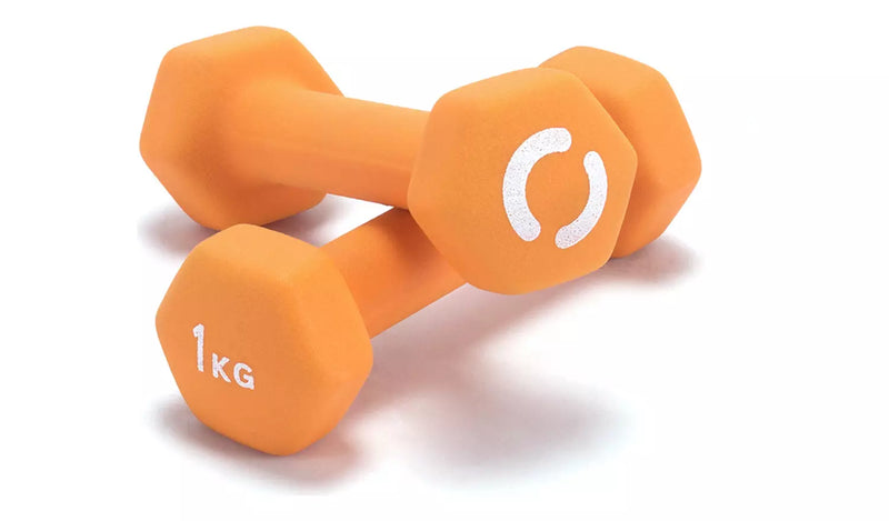 Opti Neoprene Dumbbell Set – 2 x 1kg