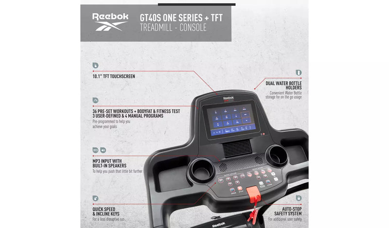 Reebok GT40s Touch Screen Treadmill