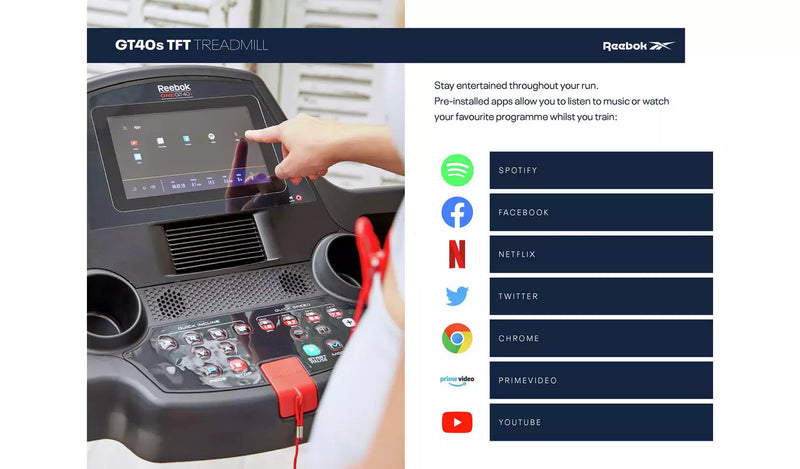Reebok GT40s Touch Screen Treadmill