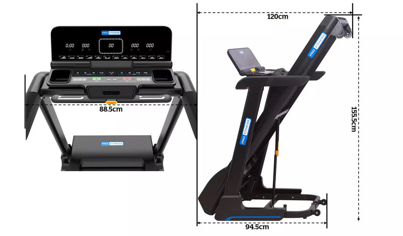 Pro Fitness T3000 Folding Treadmill