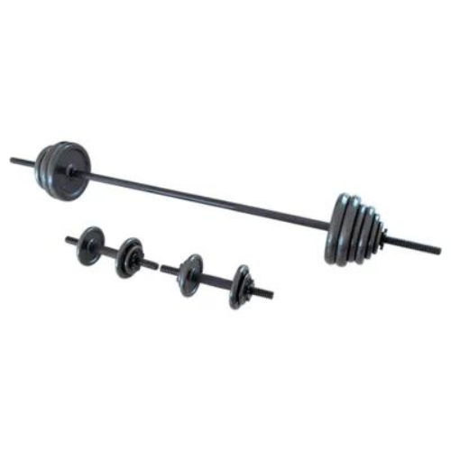 Opti Cast Iron Bar and Dumbbell Set – 48.8kg