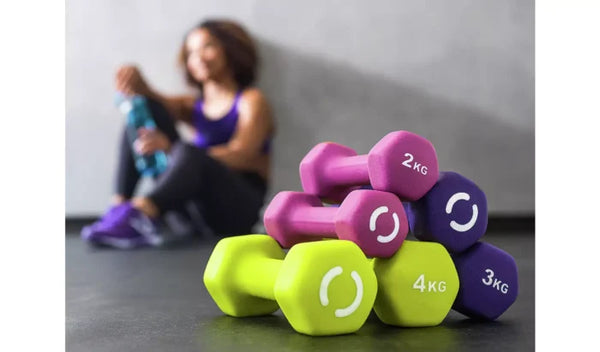 Opti Neoprene Dumbbell Set – 2 x 3kg